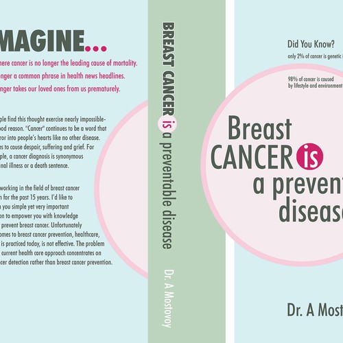 Create a catchy book cover for Breast Cancer Is A Preventable Disease Design by freshvision