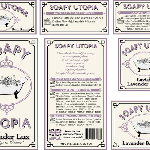 Help FMLC (Soapy Utopia) with a new print or packaging design Design by La De Da Designs