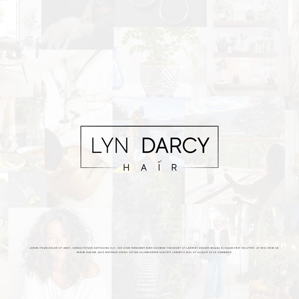 Minimalist hairdresser logo