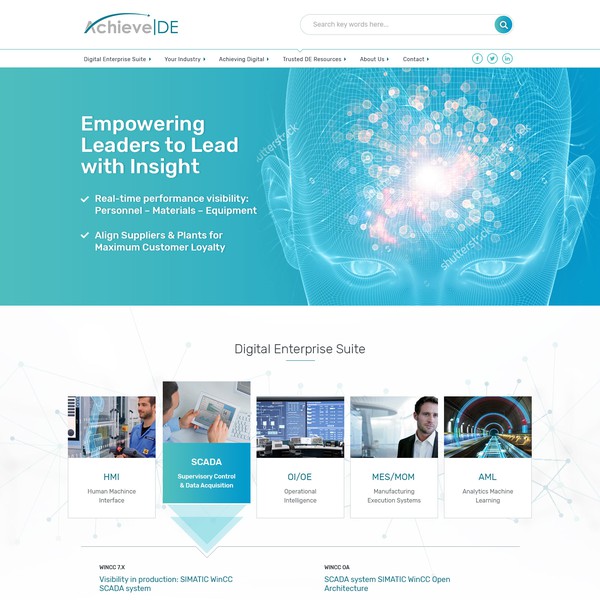 Digital/Smart manufacturing software website design