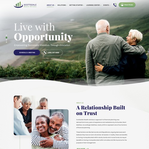 Home Page Design for Financial Advisor Design by Alisha.