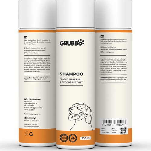 Design Design label for dog shampoo di Imee008