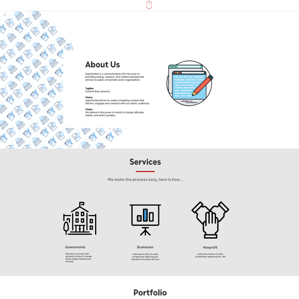 minimalistic web page