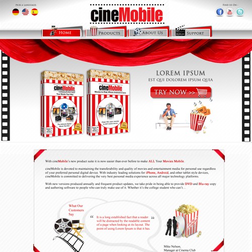 Create the next website design for cineMobile