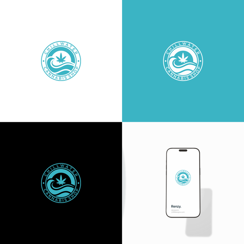 Chillwater Cannabis Shop Logo - Calm the Noise, Find Your Better Design by Renzy.