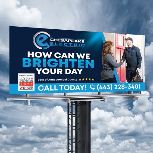 Chesapeake Electric Billboard Design by SoftSkills