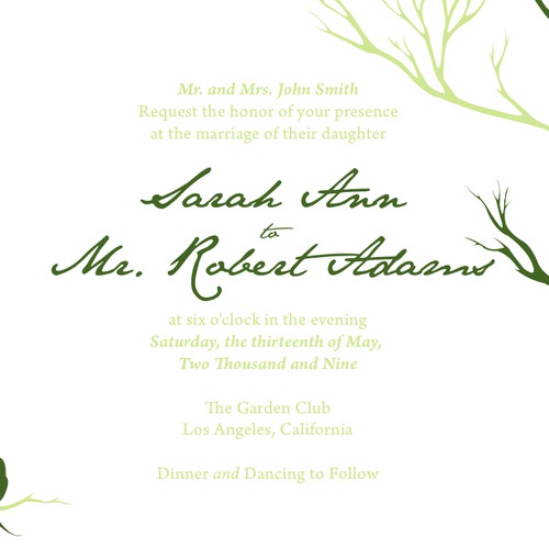 Letterpress Wedding Invitations Design por pedroiscool