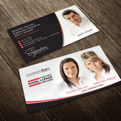 Business Cards for Top Real Estate Team Réalisé par Orangedan