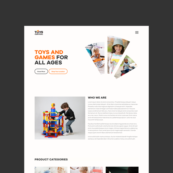 Website for a Global Toys and Games Retail Brand