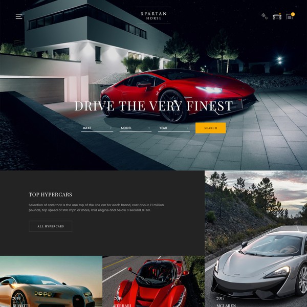 Luxury car sales website