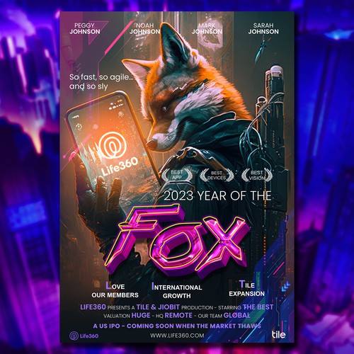 Life360 2023 Year of the Fox Poster Design by Rockinrule