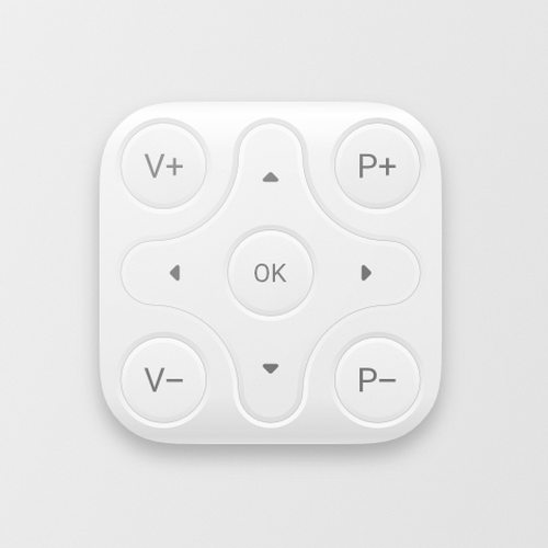Remote control icon for iOS app Design by lks--