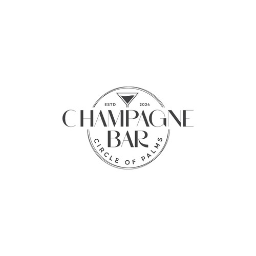 Luxury and modern Champagne Bar logo Design by TheLogo69