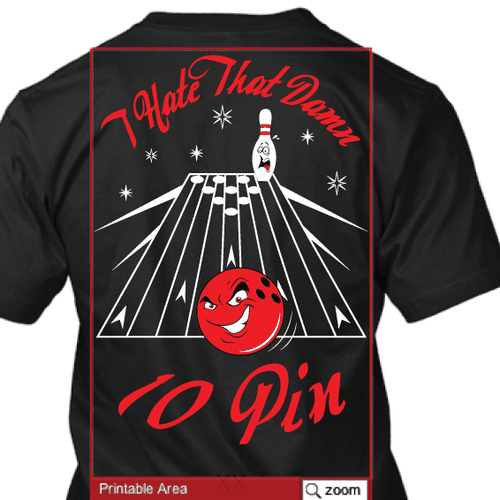 Create A Vintage Bowling T-shirt With Attitude - This Winning Image
