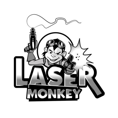 Design di CARTOON MONKEY with LASER di fullpoint