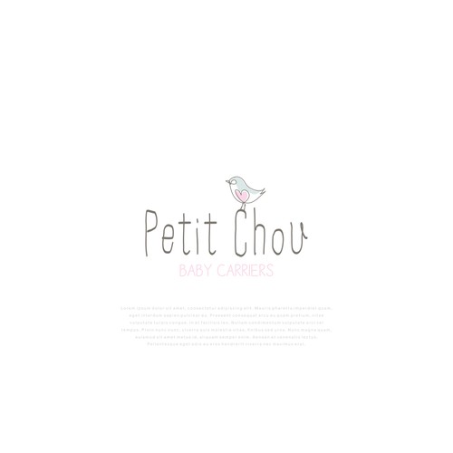 Challenge: design standout logo for Petit Chou, maker of ring sling baby carriers Design by studiofour