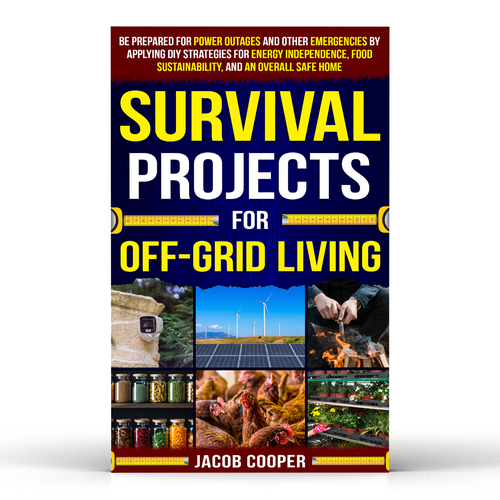 Book Cover for Off-Grid Survival Projects Design by NajninD