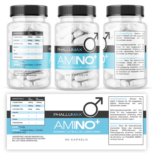 Label for a amino-acid supplement Design by Manthanshah