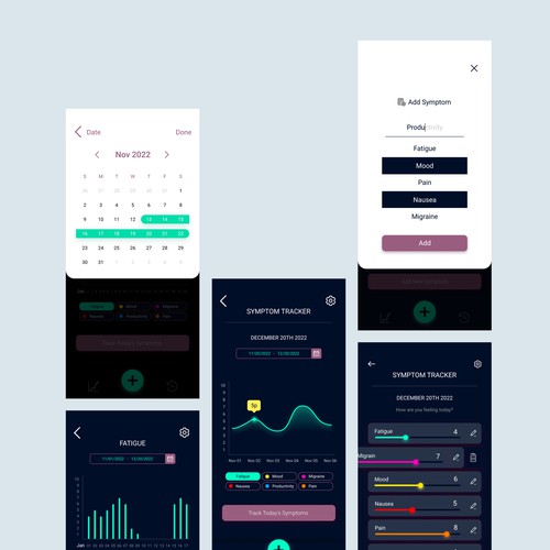 Symptom Tracker App Design by Abe65