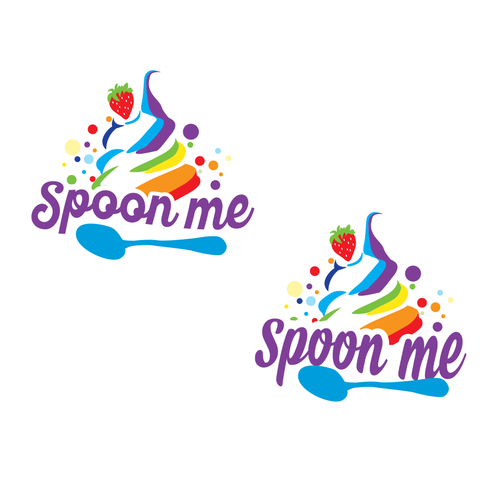Create a trendy logo for a new Frozen yogurt shop! Spoon Me Yogurt Design by Helma