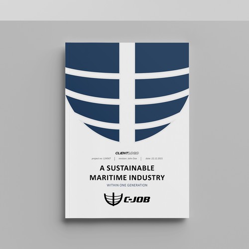 Innovative front cover/Word template to match ambitious sustainable maritime company Design by Clau.diu