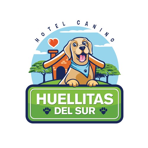 "HOTEL DE PERROS QUE DESTAQUE QUE ESTARAN ACTIVOS, no hay nieve, cerca a las playas y de vacaciones de verano" ganador Logo y Página Web