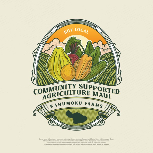 Diseño de san.dewi titulado "logo for fruit and vegetables in Hawaii"