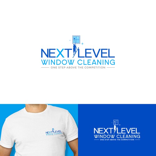 eye-catching window cleaning logo, appeals to homeowners. Design by Elite Craters