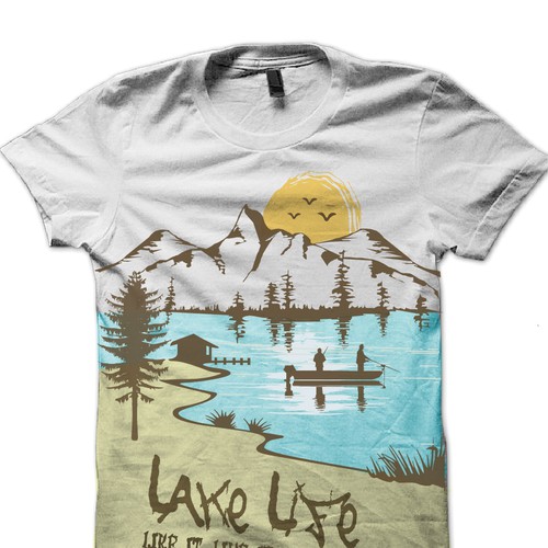 New t-shirt design wanted for LAKE LIFE Diseño de stormyfuego