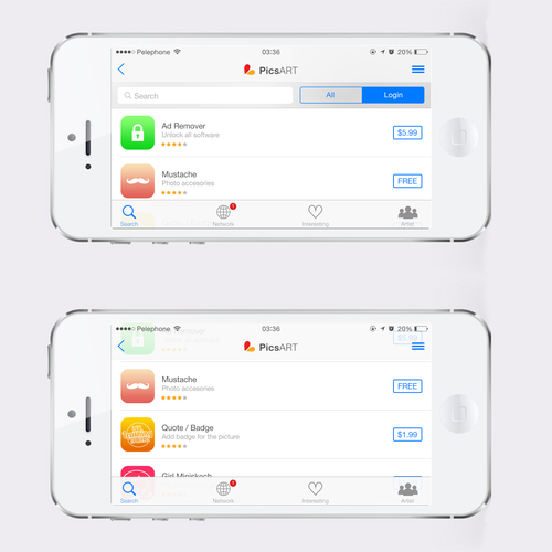 Award winning design for best in class mobile app PicsArt Design by Dedy S
