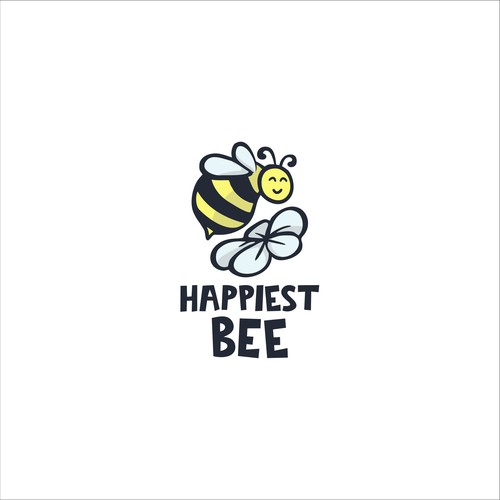 Design a cute, happy logo for Happiest Bee. Design réalisé par yilmazpeny