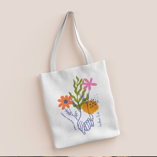 We need a hip, playful design for merch for our therapy practice Design by mrs. nacre