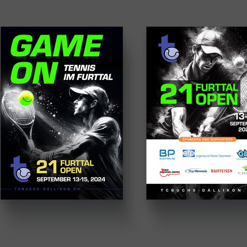 Aces & Action: Cool Flyer for a Tennis Tournament Design by P I X 3 L