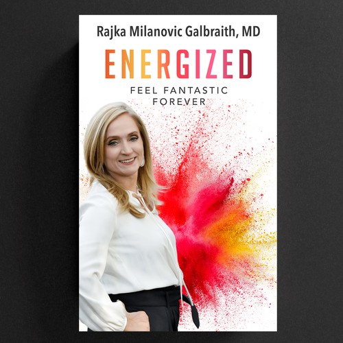 Design a New York Times Bestseller E-book and book cover for my book: Energized Design by -Saga-