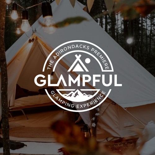 Logo design for sophisticated glamping company provides a one of a kind experience. Design by MotionPixelll™