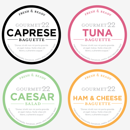 Label Design for Gourmet Food Design by Joshua Vizzacco