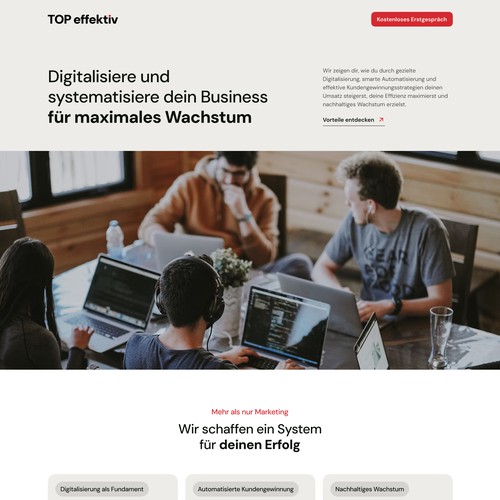 Diseño de Landing Page propuesta en el concurso por Roman Eirich
