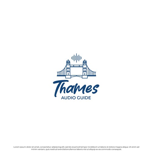 New logo for tourist audio guide of the Thames in London Design by James®