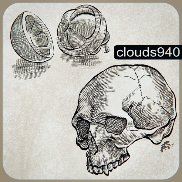 Design by Clouds940 titled "Mangosteen and Skull Drawing "