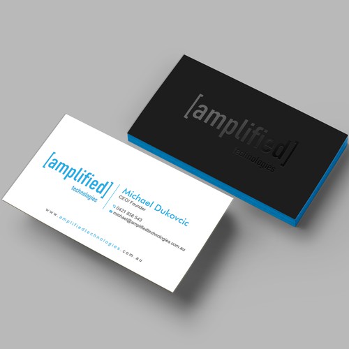Tech company business card design Design by Create_Point