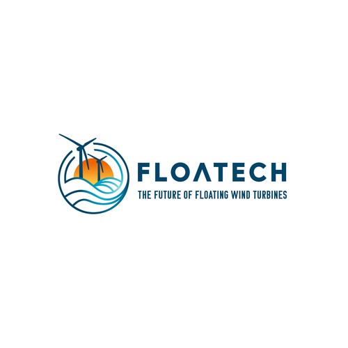 Creation of a logo for a wind turbine research project: FLOATECH Design by Jay Little Design