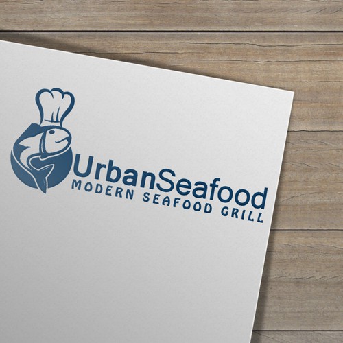 Seafood Restaurant Dubai Uae Logo Brand Identity Pack