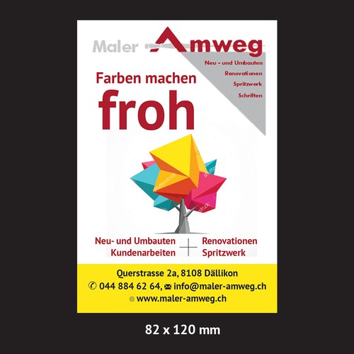 Postal, flyer o impreso propuesta en el concurso por Brushwork D' Studio