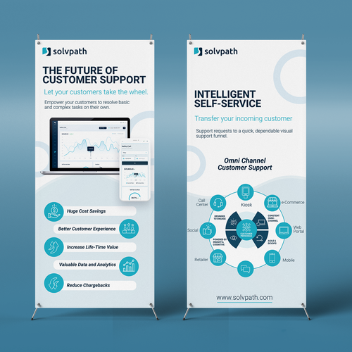 Self-Service Support Pop Up Banner Design by GD @rtist