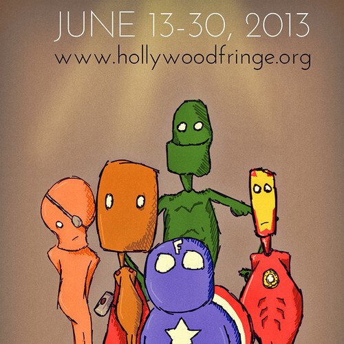 Original Illustration for the Cover of the The Hollywood Fringe Festival Guide Design by Pryority