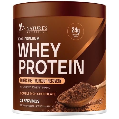 Tasty Whey Protein Chocolate Design Needed for Nature's Nutrition Design réalisé par UnderTheSea™