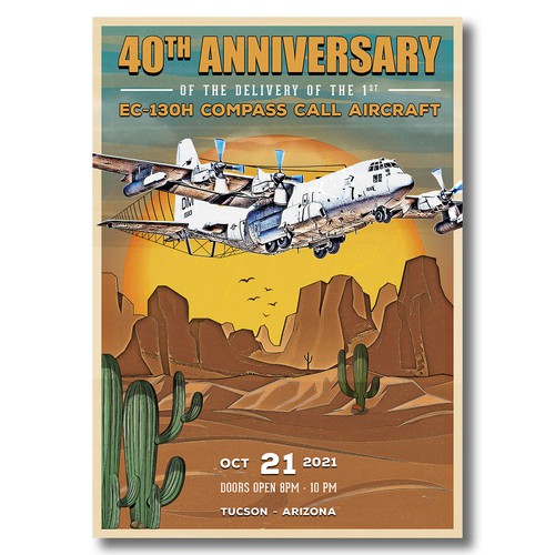 Air Force Flying Group 40th Anniversary Celebration Design by Frieta