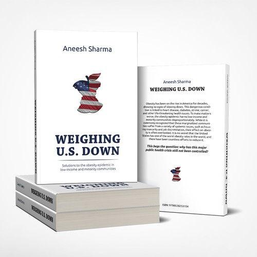 Book Cover: Non-fiction book on the obesity epidemic. Front, back, and spine - paperback & ebook. Design by nurhismah