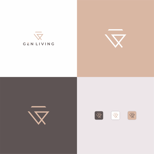 Geometrical, minimalist, modern brand design for Gem Living Design by kiiga