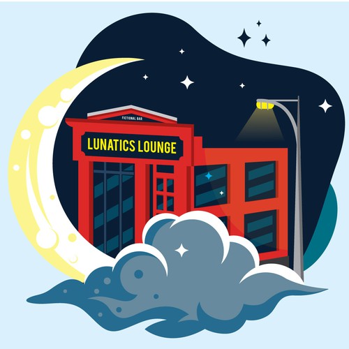 Help create an illustration for Lunatics Lounge! Design by Custom Logo Graphic